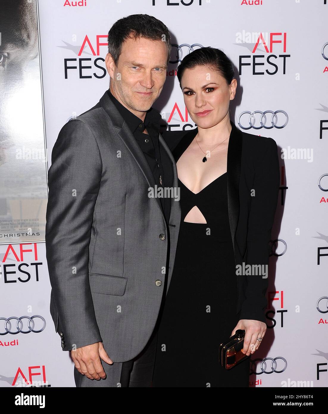 Stephen Moyer, Anna Paquin AFI FEST 2015 première de 'commotion' au TCL Chinese Theatre Banque D'Images