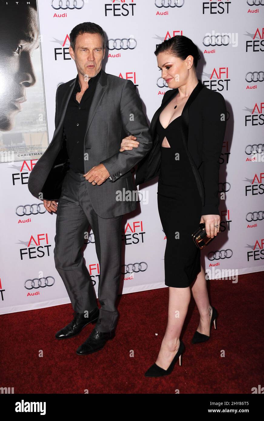 Stephen Moyer, Anna Paquin AFI FEST 2015 première de 'commotion' au TCL Chinese Theatre Banque D'Images
