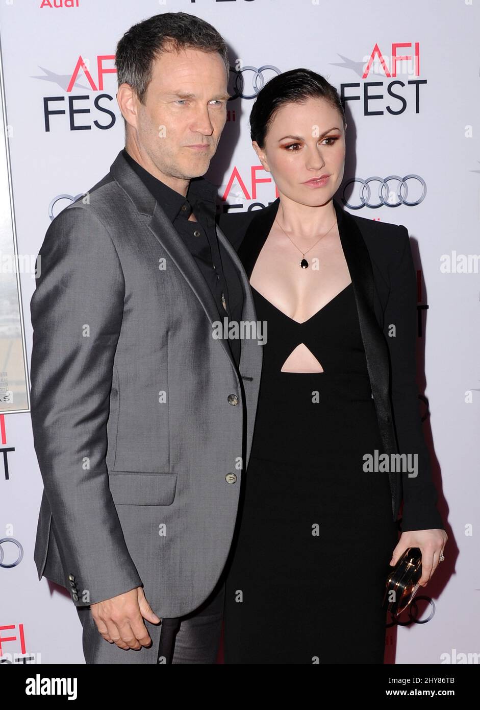 Stephen Moyer, Anna Paquin AFI FEST 2015 première de 'commotion' au TCL Chinese Theatre Banque D'Images