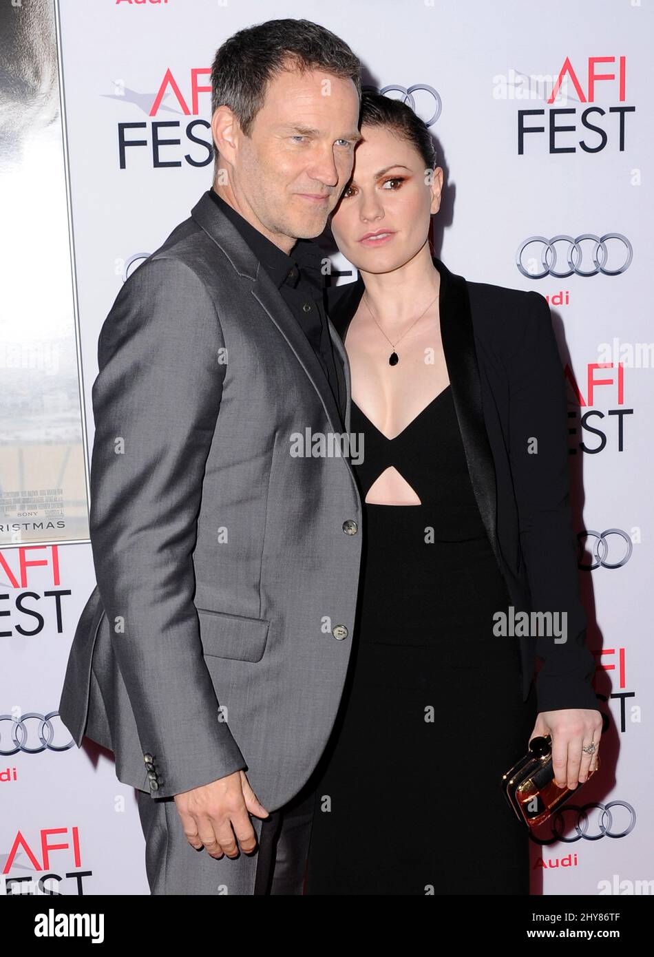 Stephen Moyer, Anna Paquin AFI FEST 2015 première de 'commotion' au TCL Chinese Theatre Banque D'Images