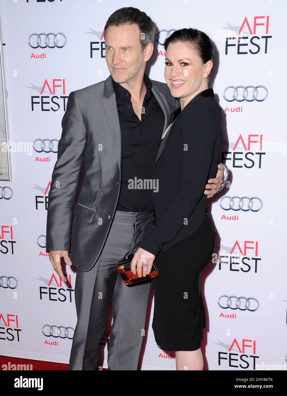 Stephen Moyer, Anna Paquin AFI FEST 2015 première de 'commotion' au TCL Chinese Theatre Banque D'Images