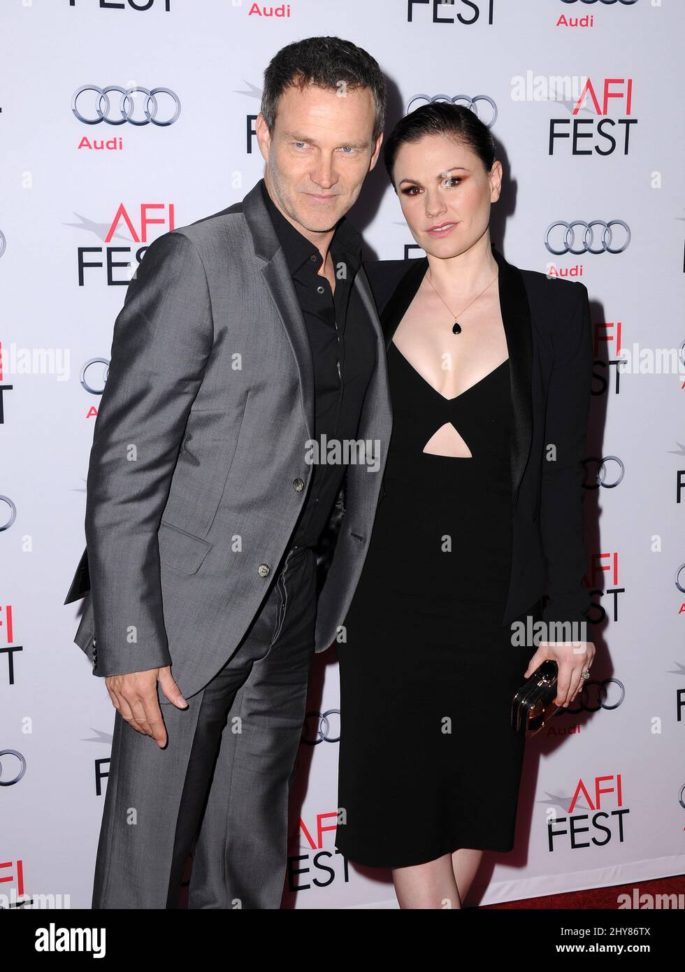 Stephen Moyer, Anna Paquin AFI FEST 2015 première de 'commotion' au TCL Chinese Theatre Banque D'Images