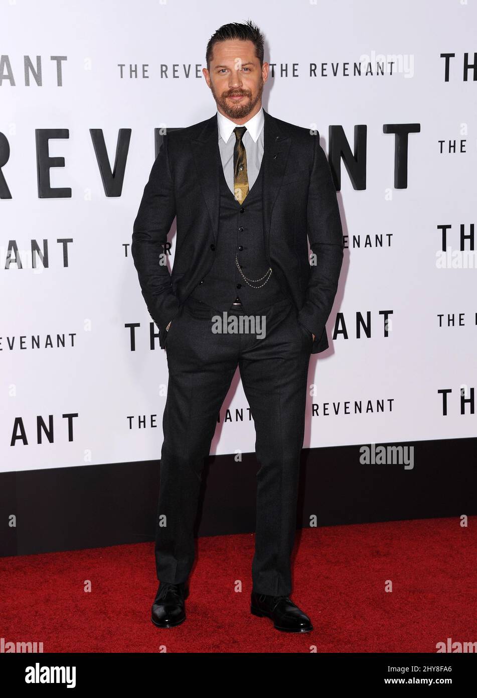 Tom Hardy participe à la première de Los Angeles 'The revenant' au TCL Chinese Theatre Banque D'Images