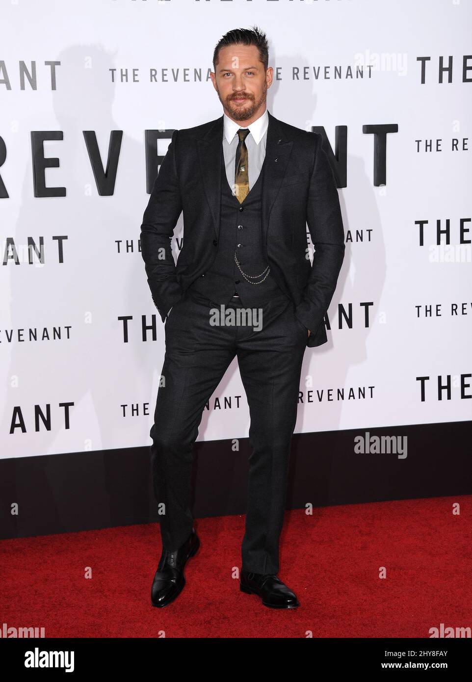 Tom Hardy participe à la première de Los Angeles 'The revenant' au TCL Chinese Theatre Banque D'Images