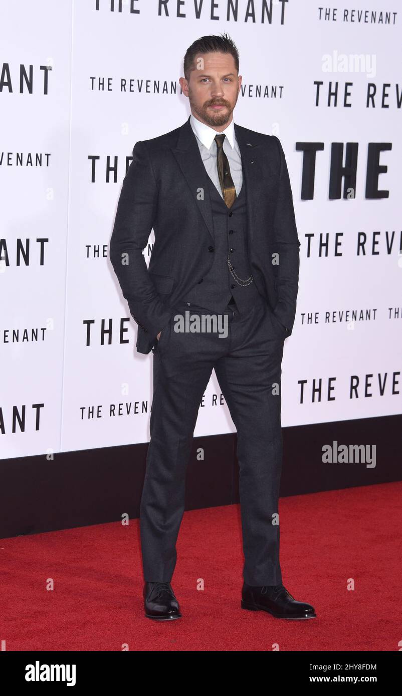 Tom Hardy participe à la première mondiale « The revenant » au TCL Chinese Theatre Banque D'Images