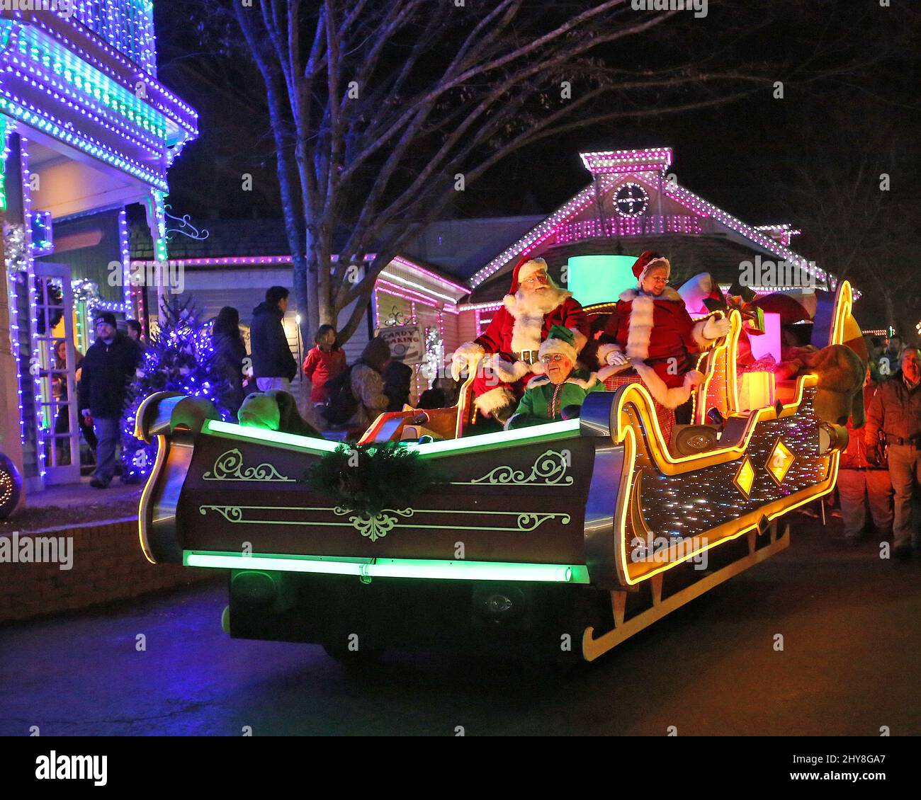 Ambiance Smoky Mountain Christmas à Dollywood 19 décembre 2015 Pigeon Forge, TN. Banque D'Images