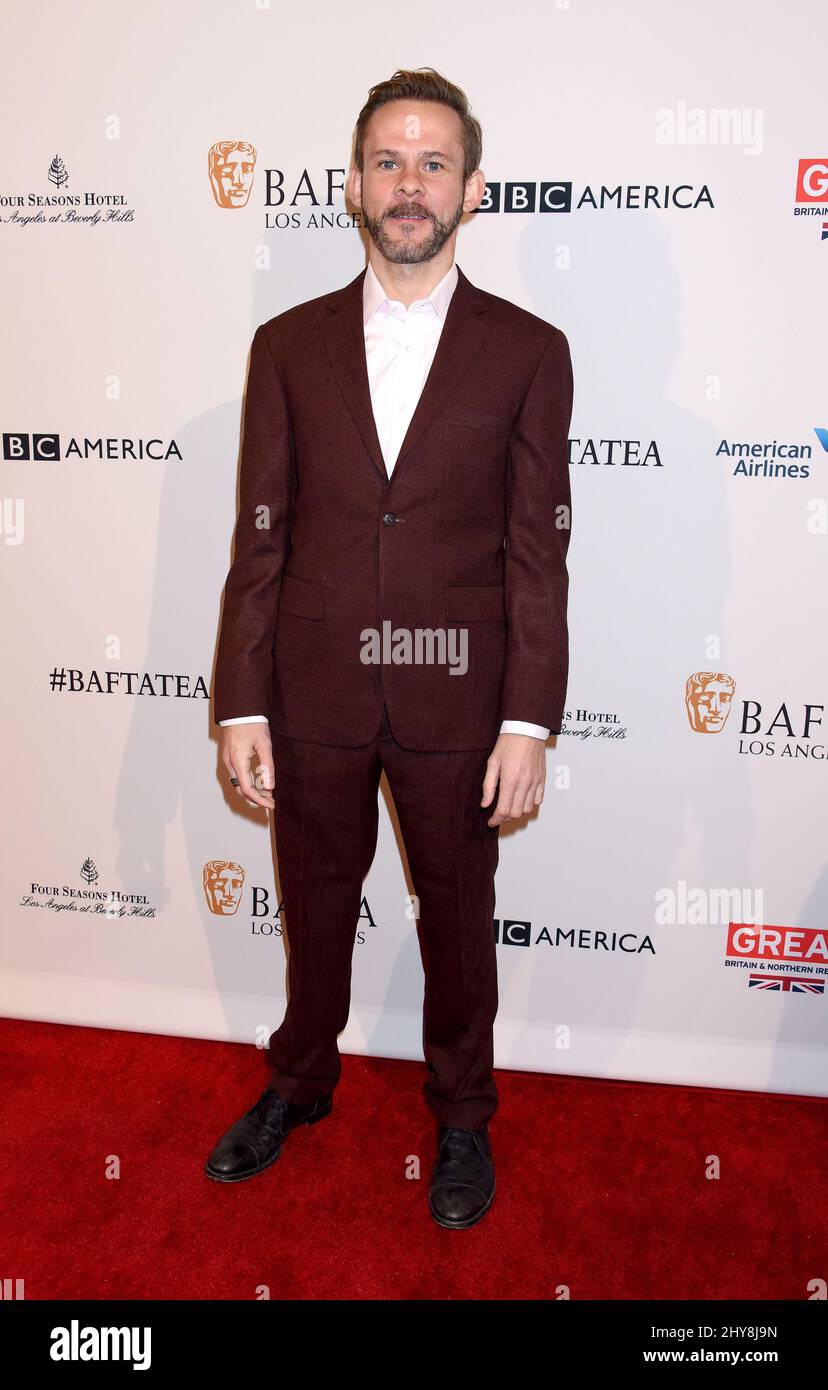 Dominic Monaghan, présent à l'Académie britannique des arts du film et de la télévision Los Angeles, accueille le salon de thé BAFTA 2016 qui s'est tenu au four Seasons Los Angeles à Beverly Hills Banque D'Images