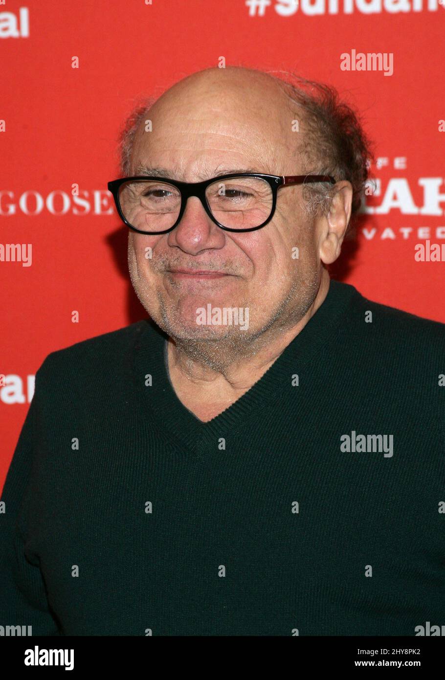 Danny DeVito participant à la première de Wiener-Dog au Sundance film Festival 2016, au théâtre Eccles de Park City, Utah. Banque D'Images