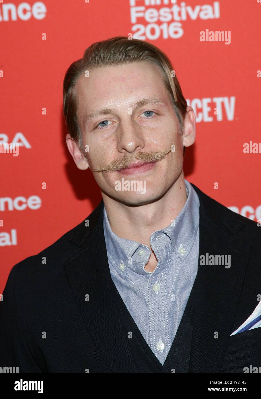 James Landry Hebert assiste à la première du parc carnage au Sundance film Festival 2016, au Library Theatre de Park City, Utah. Banque D'Images