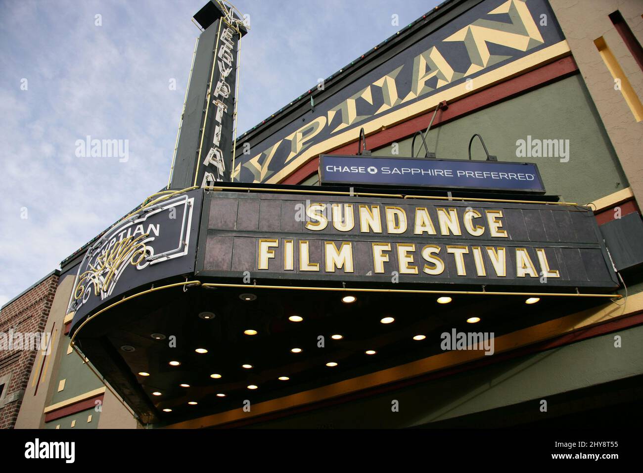 Atmosphère à la première de 11.23.63 au Sundance film Festival 2016, le théâtre égyptien de Park City, Utah, Etats-Unis. Banque D'Images