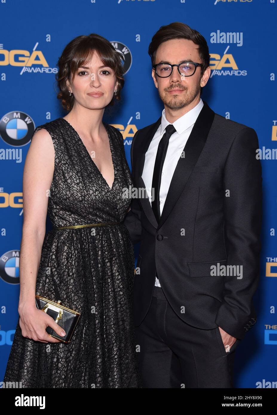 Marielle Heller participe aux Directors Guild Awards 2016 qui se tiennent au Hyatt Regency Century Plaza de Century City, en Californie. Banque D'Images