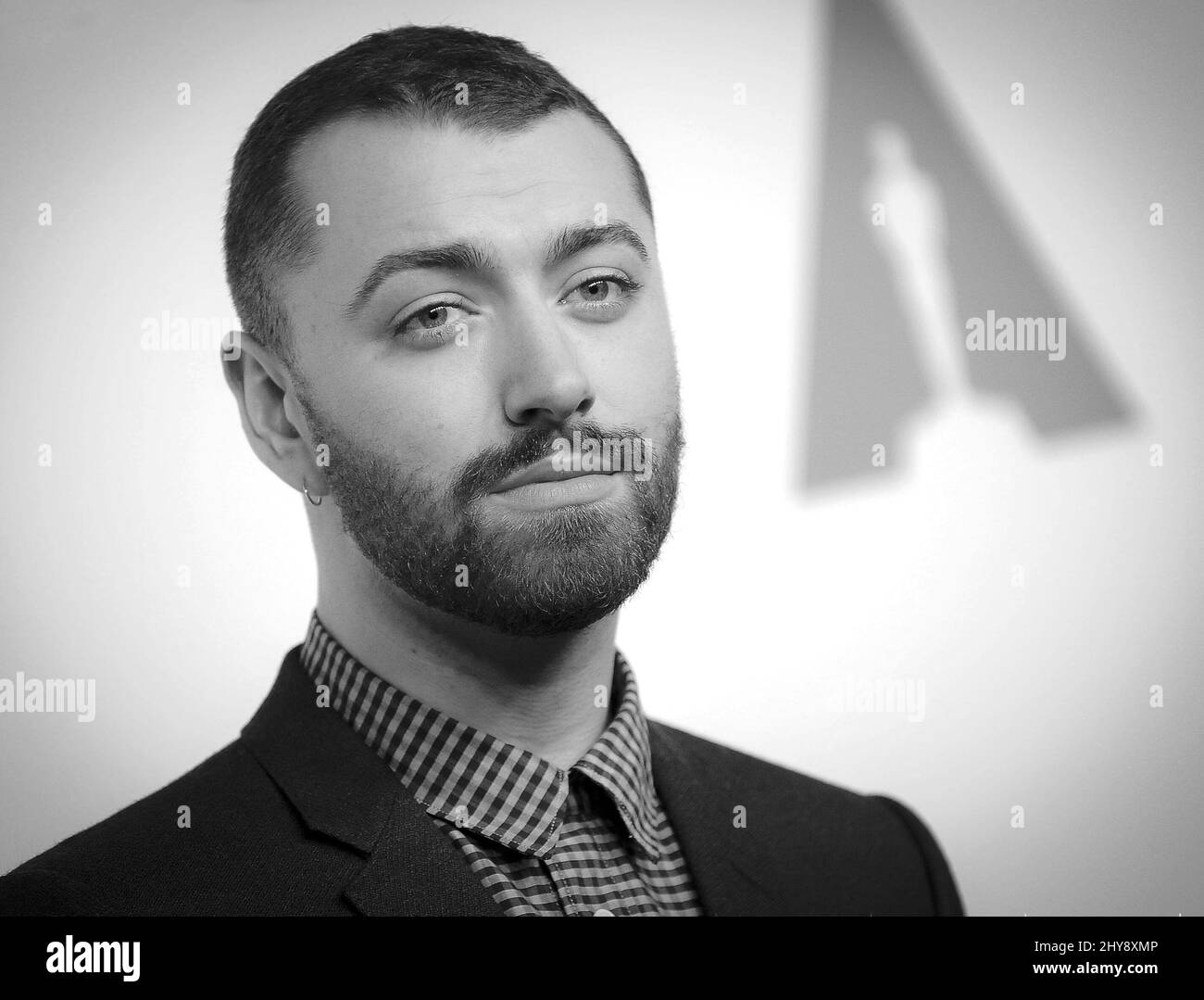 Sam Smith participant au déjeuner des nominés Oscar tenu au Beverly Hilton Hotel, Beverly Hills, Los Angeles. Banque D'Images