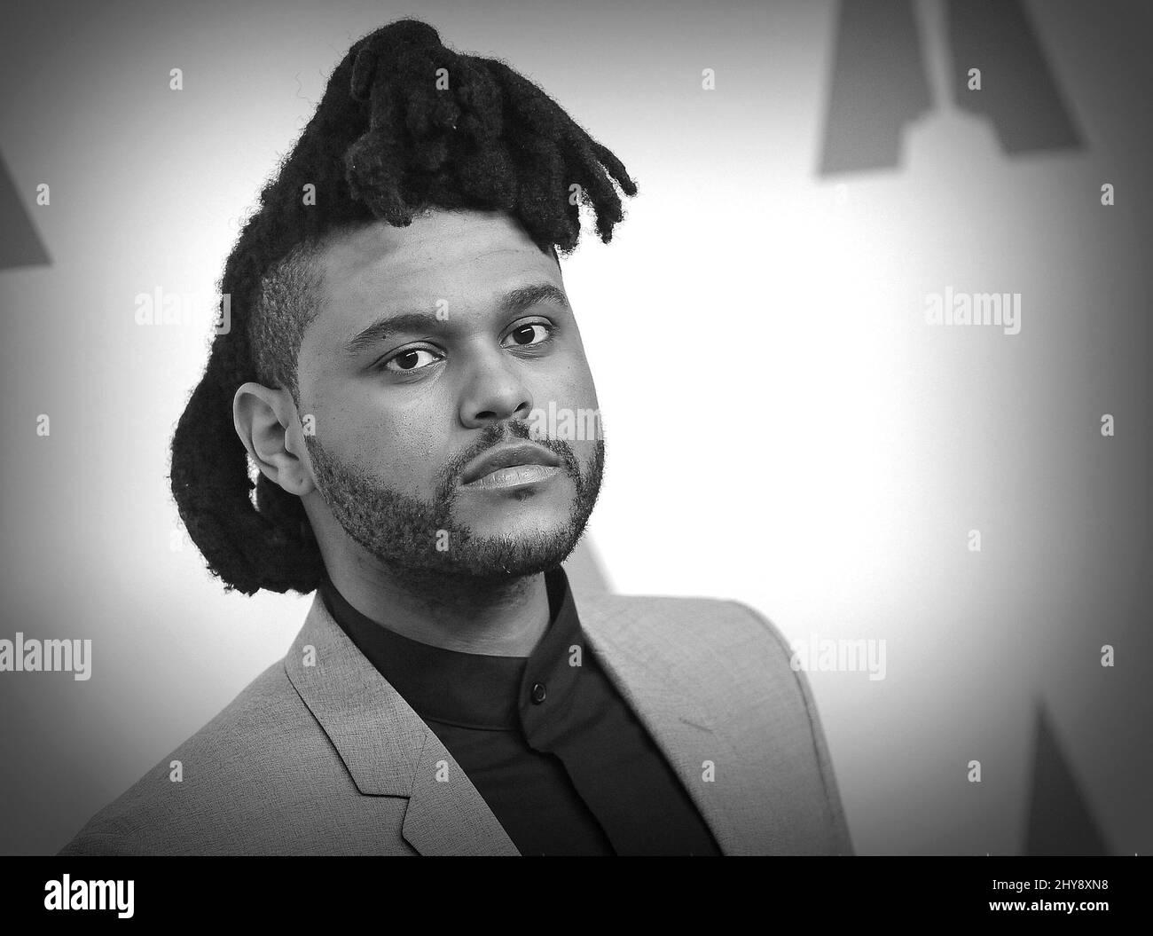 Le Weeknd assistant aux nominés Oscar déjeuner tenu à l'hôtel Beverly Hilton, Beverly Hills, Los Angeles. Banque D'Images