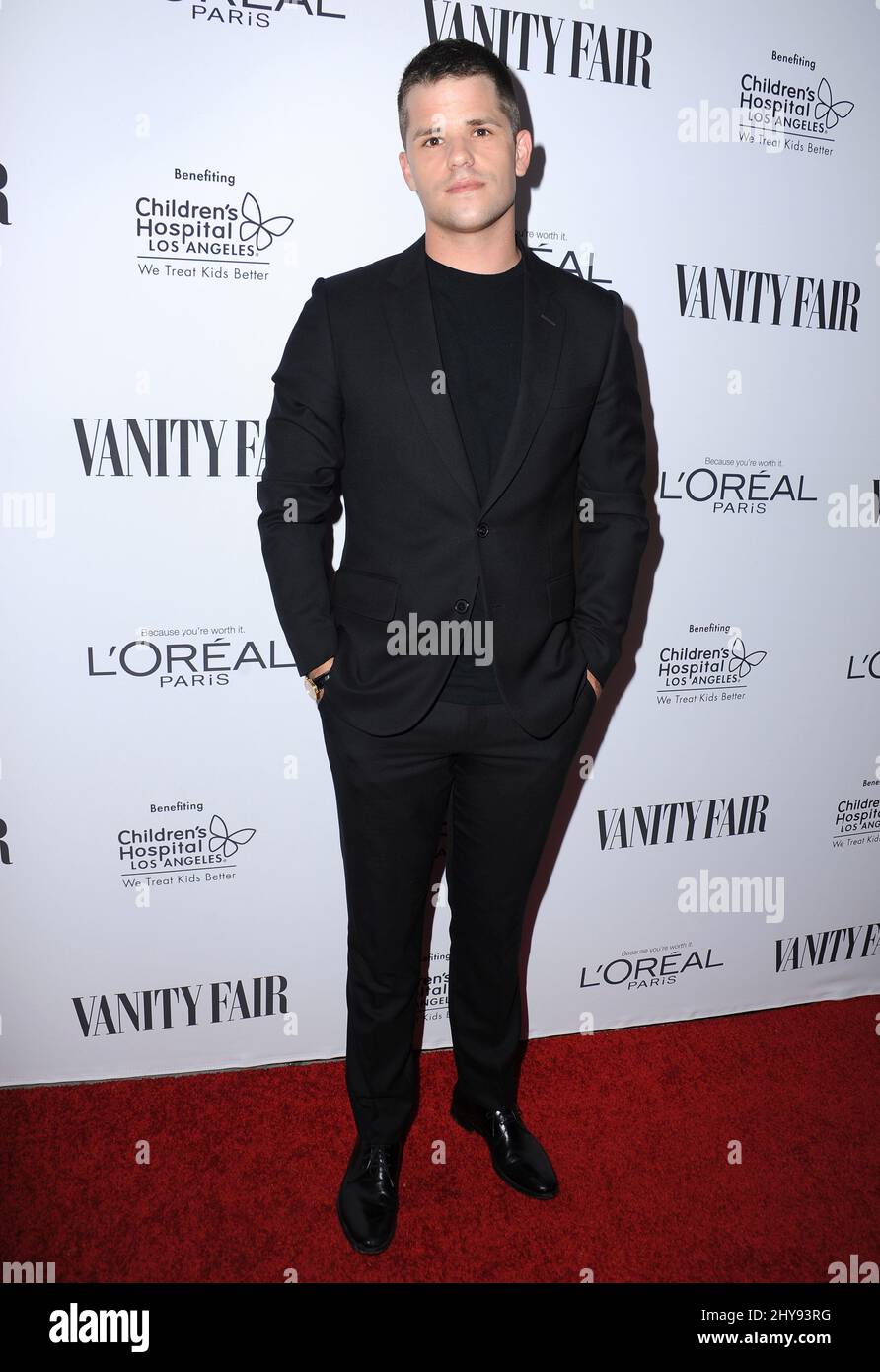 Max Carver participe à une soirée DJ organisée par Vanity Fair, l'Oréal Paris, et Hailee Steinfeld au Palihouse Holloway à Los Angeles, Californie. Banque D'Images