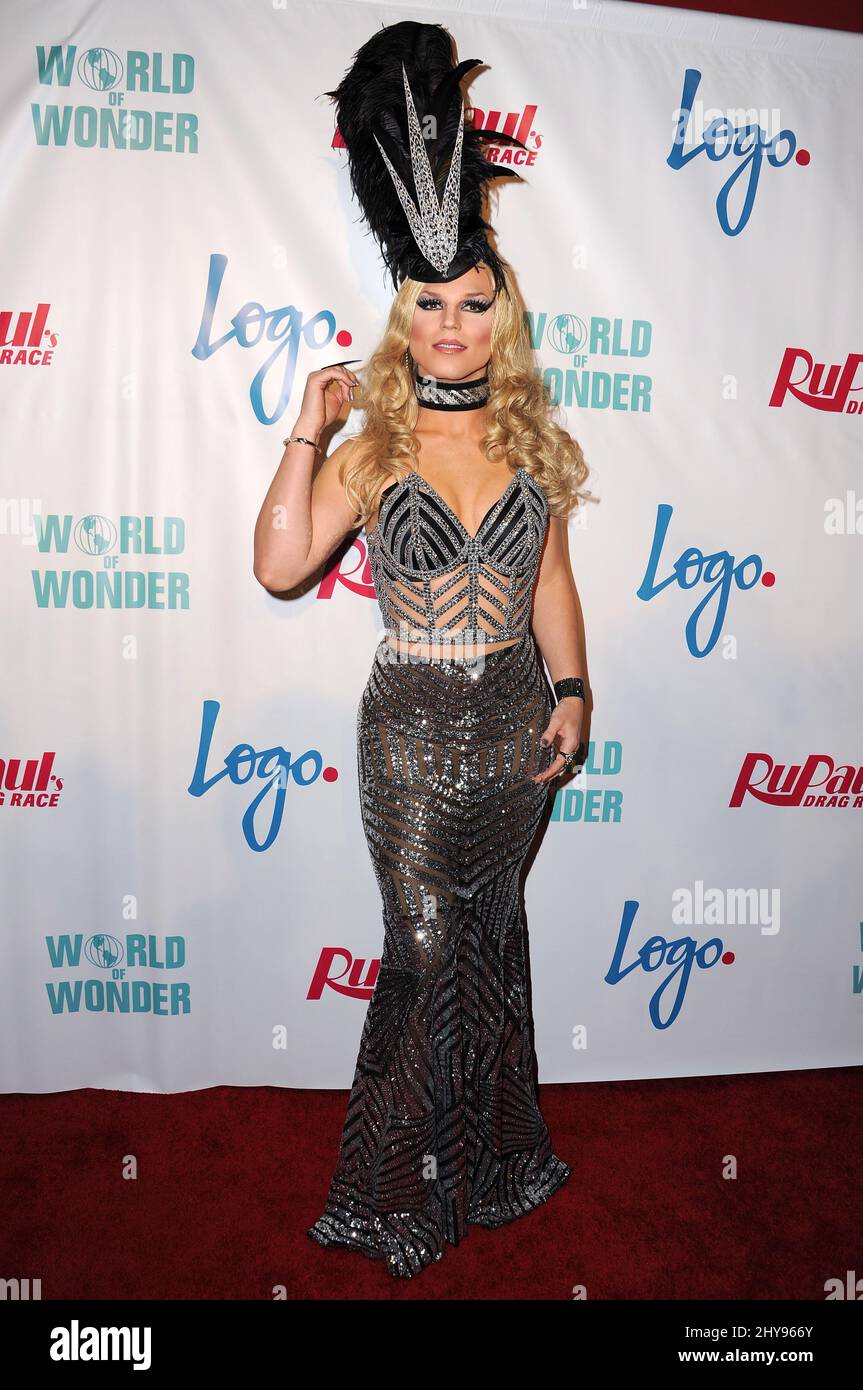 Derrick Barry assiste à la première saison 8 de la course de dragsters de RuPaul, qui s'est tenue au théâtre Maya Banque D'Images