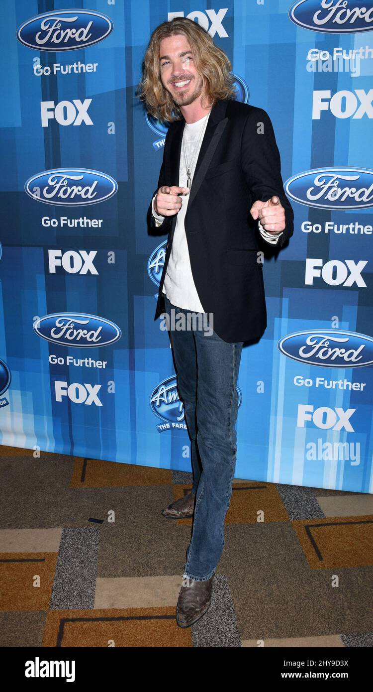Bucky Covington arrive à la fin de la saison d'adieu 'American Idol' au Dolby Theatre le jeudi 7 avril 2016, à Los Angeles. Banque D'Images