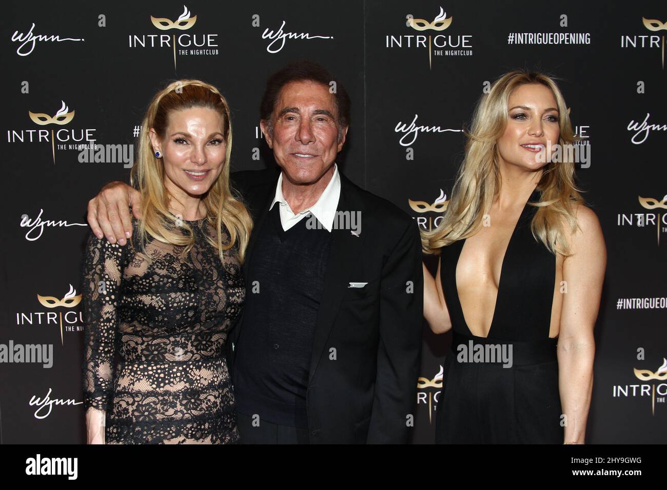Andrea Hissom, Steve Wynn, Kate Hudson ouverture de la boîte de nuit intrigue au Wynn Las Vegas Banque D'Images
