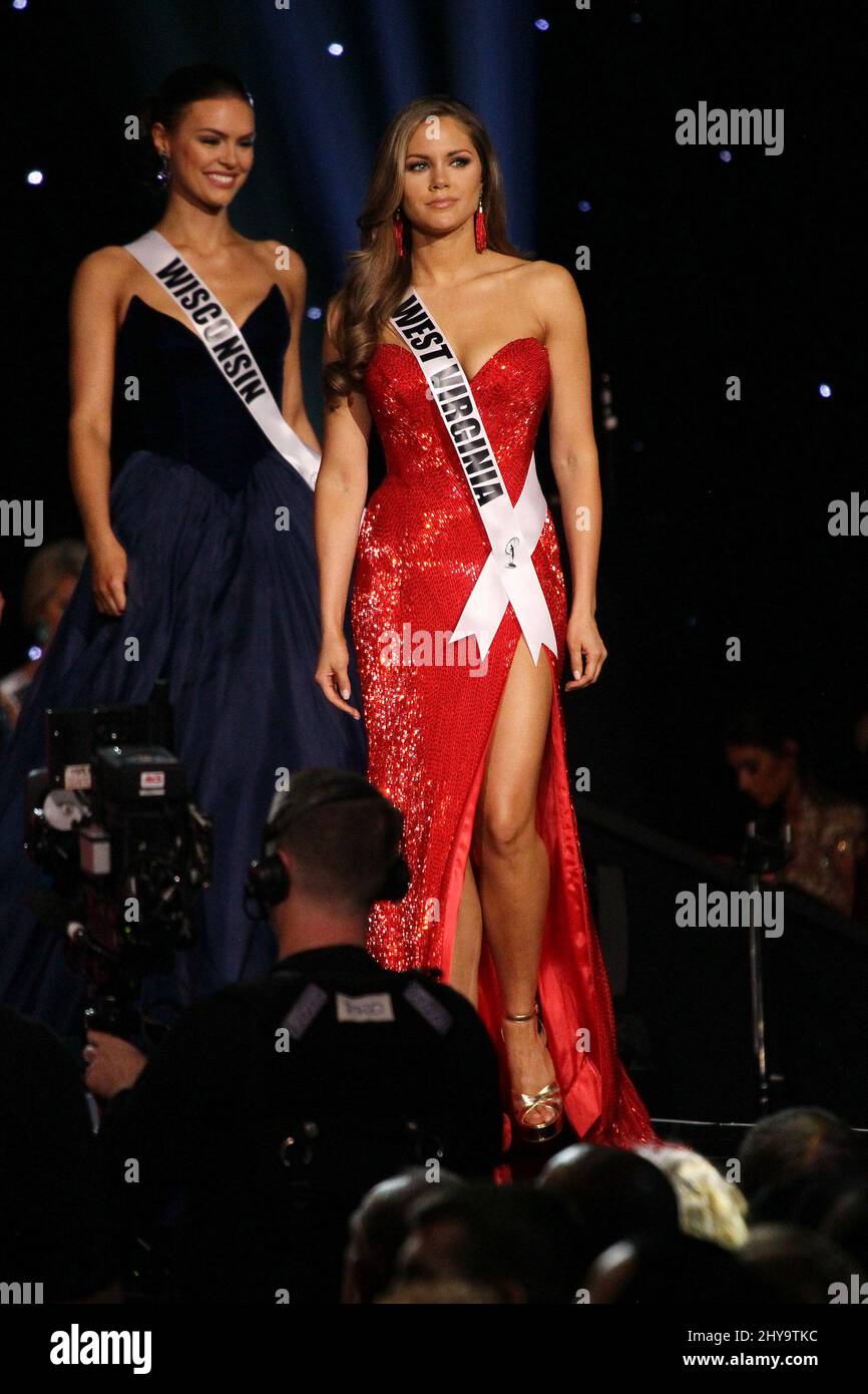 Miss West Virginia USA, Nichole Greene sur scène pendant le concours préliminaire de 2016 MISS USA Pageant, T-Mobile Arena, Las Vegas, NV, le 1er juin, 2016. Banque D'Images