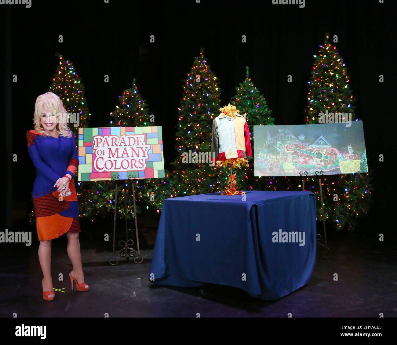 Dolly Parton lors de la conférence de presse annonce de la « Parade of Many Colours » qui s'est tenue à Dollywood Banque D'Images