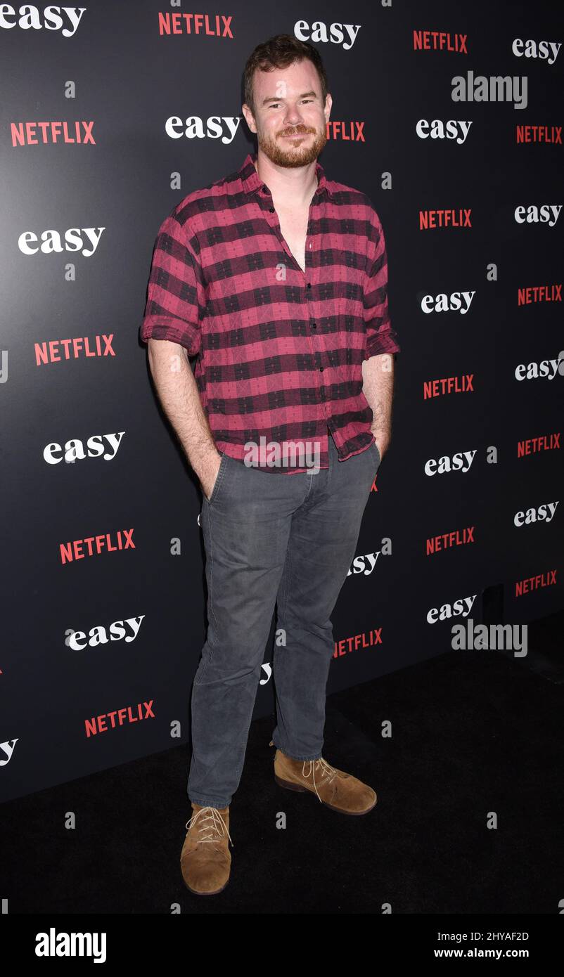 Joe Swanberg arrive pour le « Easy » Cast and Crew screening qui s'est tenu à Londres West Hollywood, Los Angeles, États-Unis. Banque D'Images