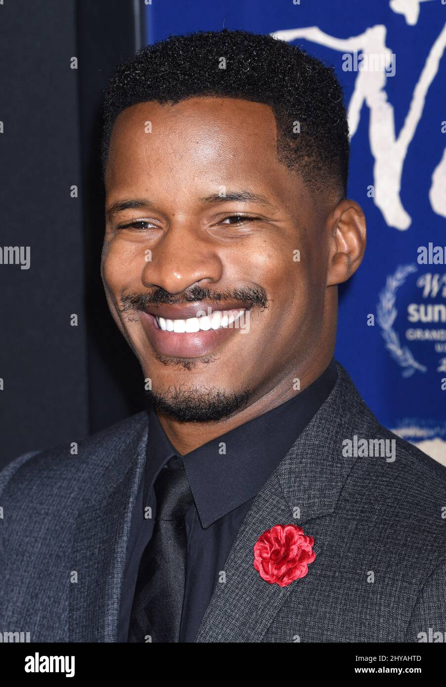 Nate Parker pose à la première du film "la naissance d'une nation" au Cinerama Dome, le mercredi 21 septembre 2016, à Los Angeles. Banque D'Images