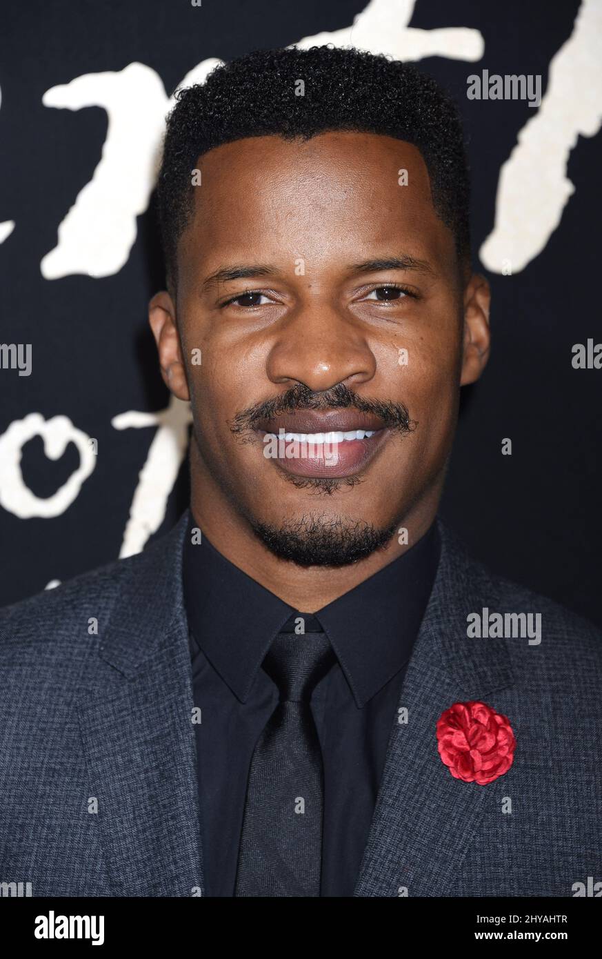 Nate Parker pose à la première du film "la naissance d'une nation" au Cinerama Dome, le mercredi 21 septembre 2016, à Los Angeles. Banque D'Images