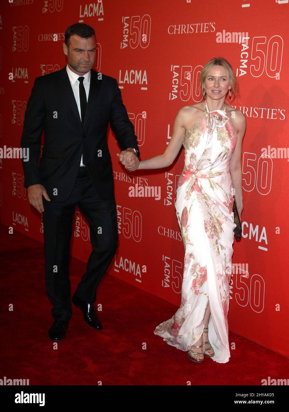 Naomi Watts et Liev Schreiber ont annoncé leur séparation. 18 avril 2015 Los Angeles, ca. Liev Schreiber et Naomi Watts Gala anniversaire 50th de LACMA à LACMA Banque D'Images