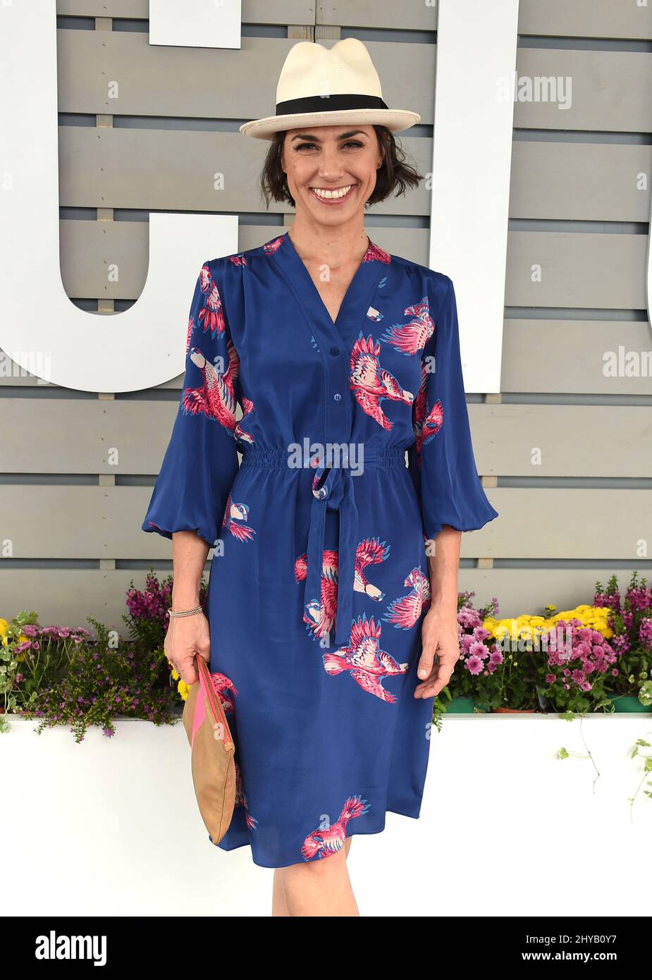 Constance Zimmer participe à la course des Championnats du monde de la coupe des éleveurs en 33rd, l'un des plus prestigieux événements internationaux de course de Thoroughbred tenus au parc Santa Anita Banque D'Images