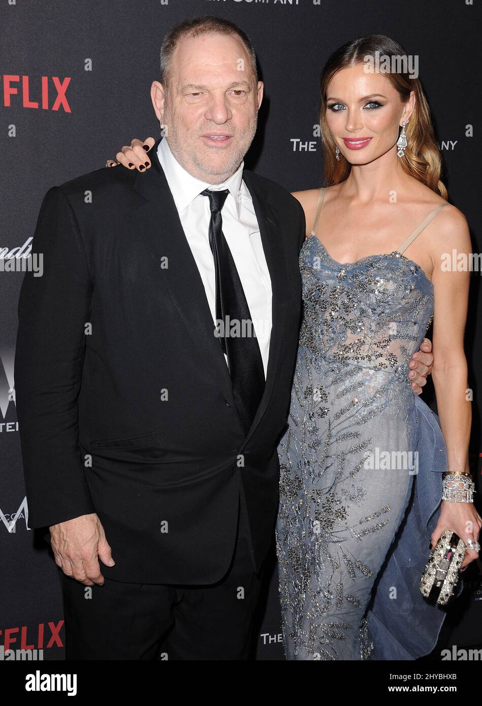 Georgina Chapman, Harvey Weinstein participant à la Weinstein Company & Netflix 2017 Golden Globes After Party Banque D'Images