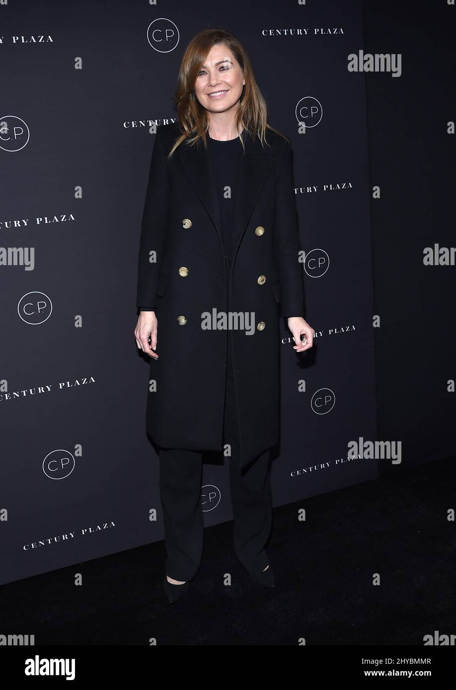 Ellen Pompeo arrivant pour le Century Plaza Dévoilement qui s'est tenu à l'hôtel Century Plaza, le 19th janvier 2017 Banque D'Images