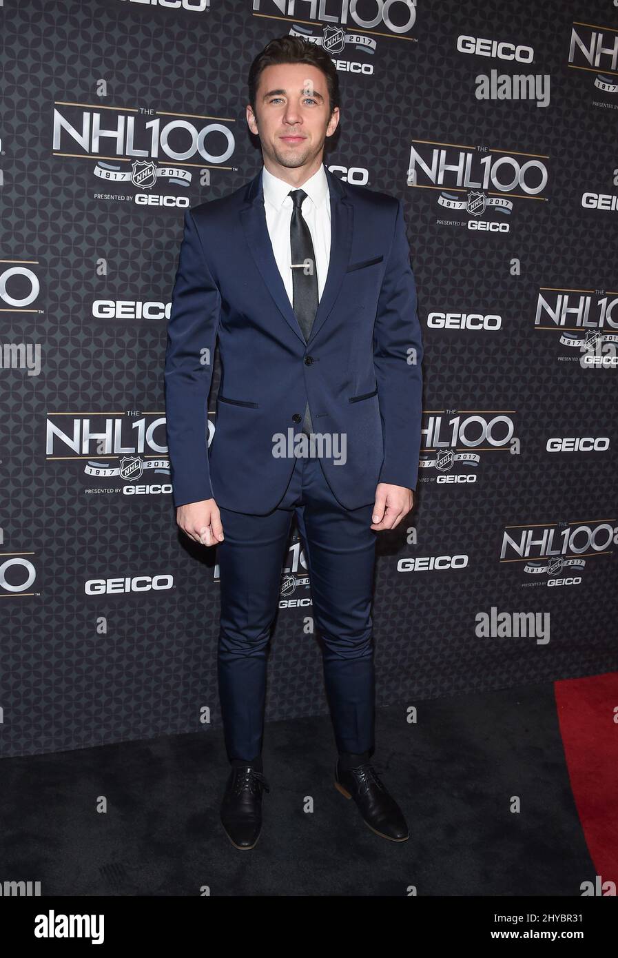 Billy Flynn arrive au Gala NHL 100 qui a eu lieu au Microsoft Theatre. Banque D'Images