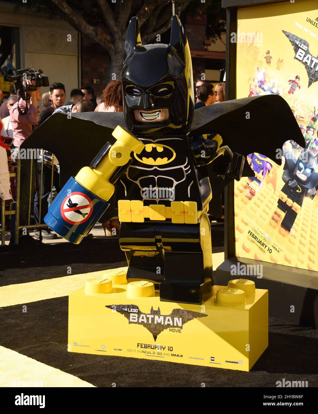 Batman participe au film Lego Batman à Los Angeles Banque D'Images
