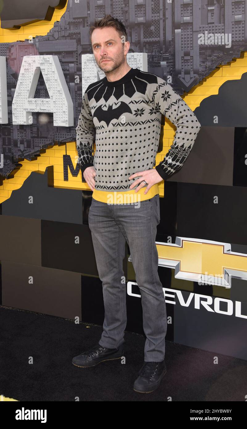 Chris Hardwick assistant au film Lego Batman à Los Angeles Banque D'Images