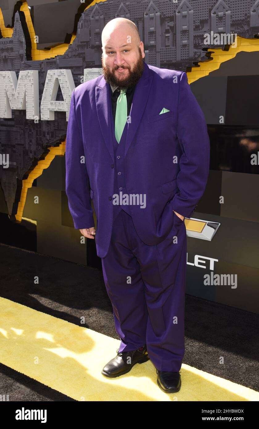 Stephen assiste au film Lego Batman à Los Angeles Banque D'Images