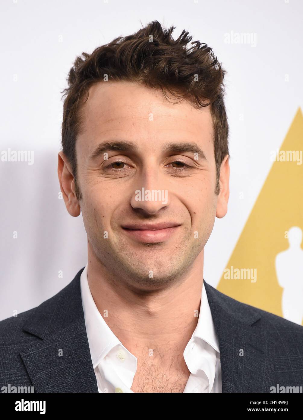 Justin Hurwitz arrive au déjeuner Oscar Nominee 2017 qui s'est tenu à l'hôtel Beverly Hilton de Los Angeles, aux États-Unis Banque D'Images