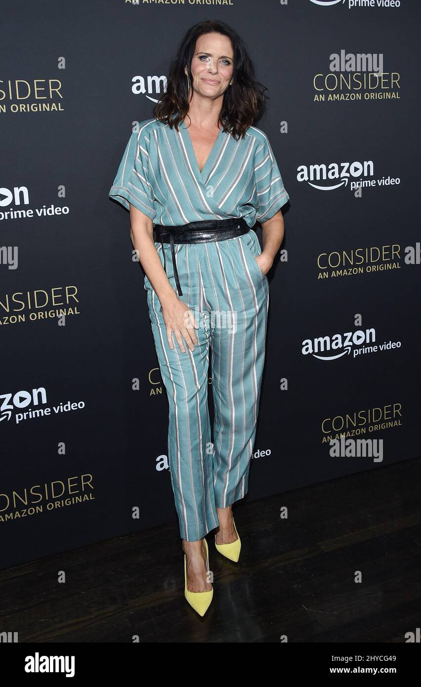Amy Landecker arrive à l'événement FYC pour le film « transparent » d'Amazon Video qui s'est tenu au Hollywood Athletic Club de Los Angeles, aux États-Unis Banque D'Images