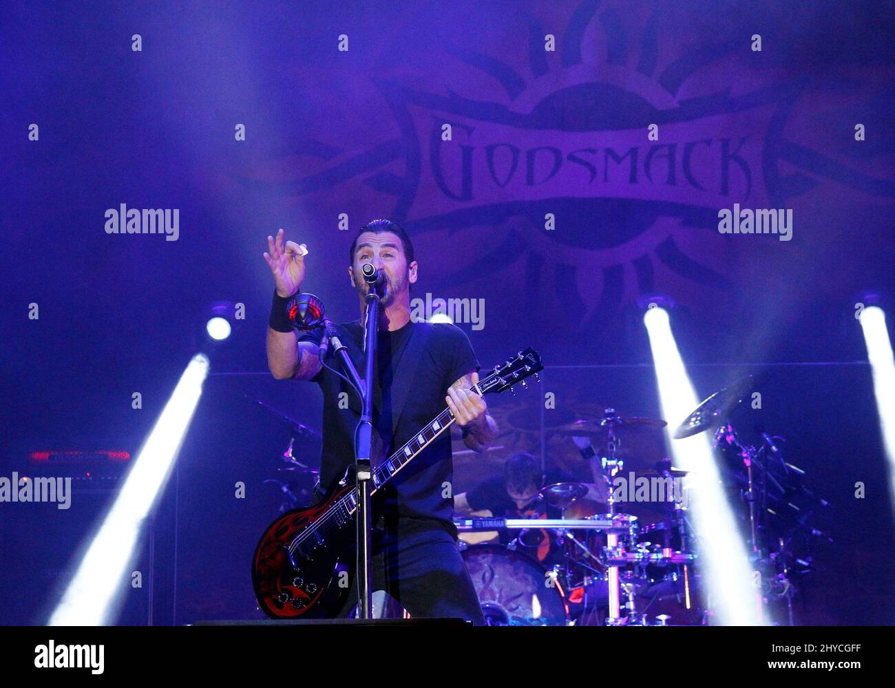 Sully Erna of Godsmack se produit au festival Las rangeous de 2017, au centre d'événements du centre-ville de Las Vegas Banque D'Images