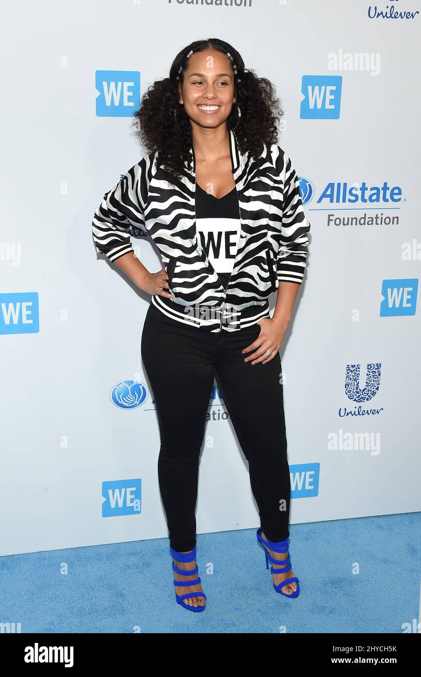 Alicia Keys participe à LA JOURNÉE WE au Forum de Los Angeles, Etats-Unis Banque D'Images