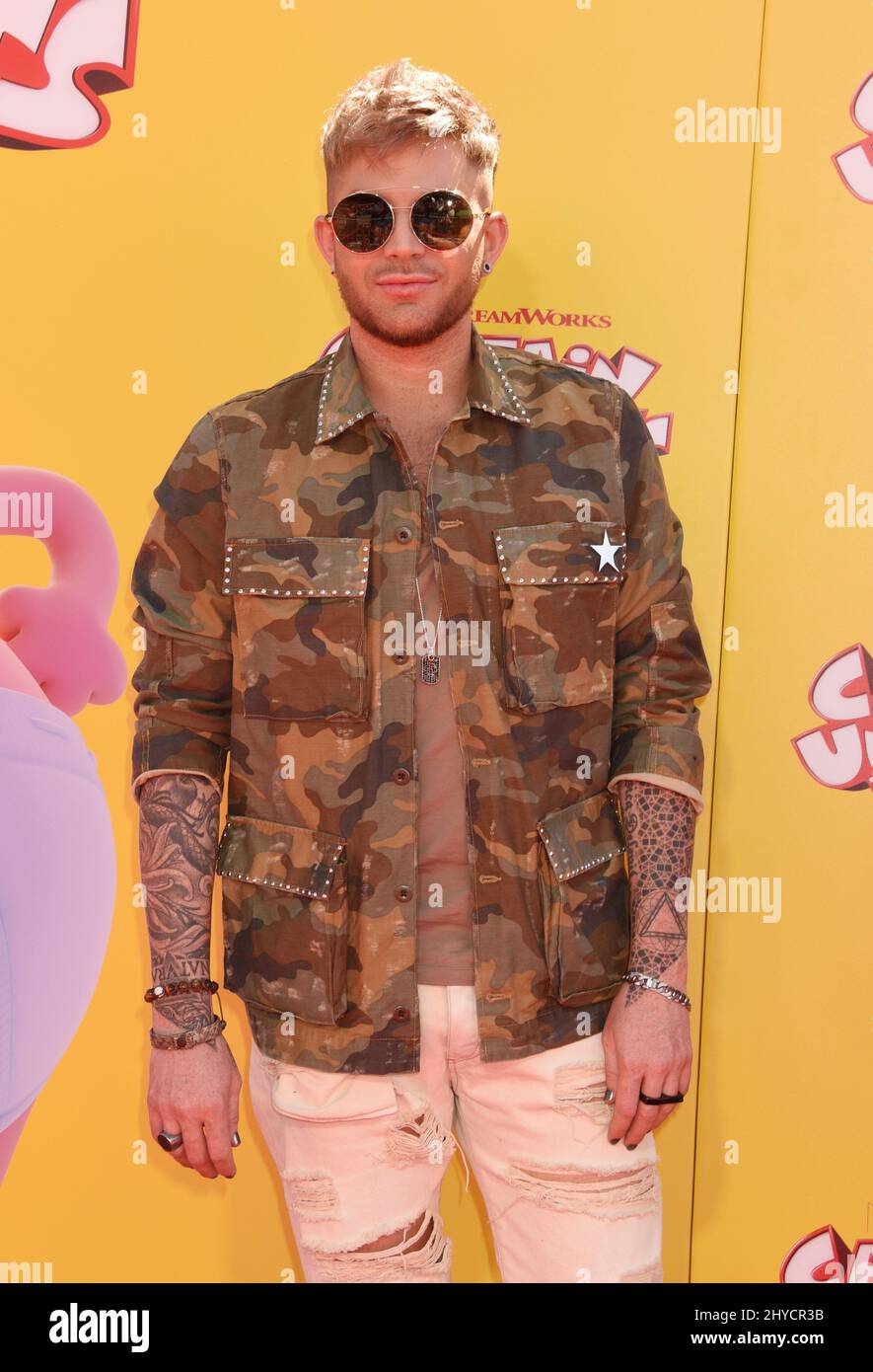 Adam Lambert assistant au sous-pantalon Captain : le premier film Epic à Los Angeles Banque D'Images