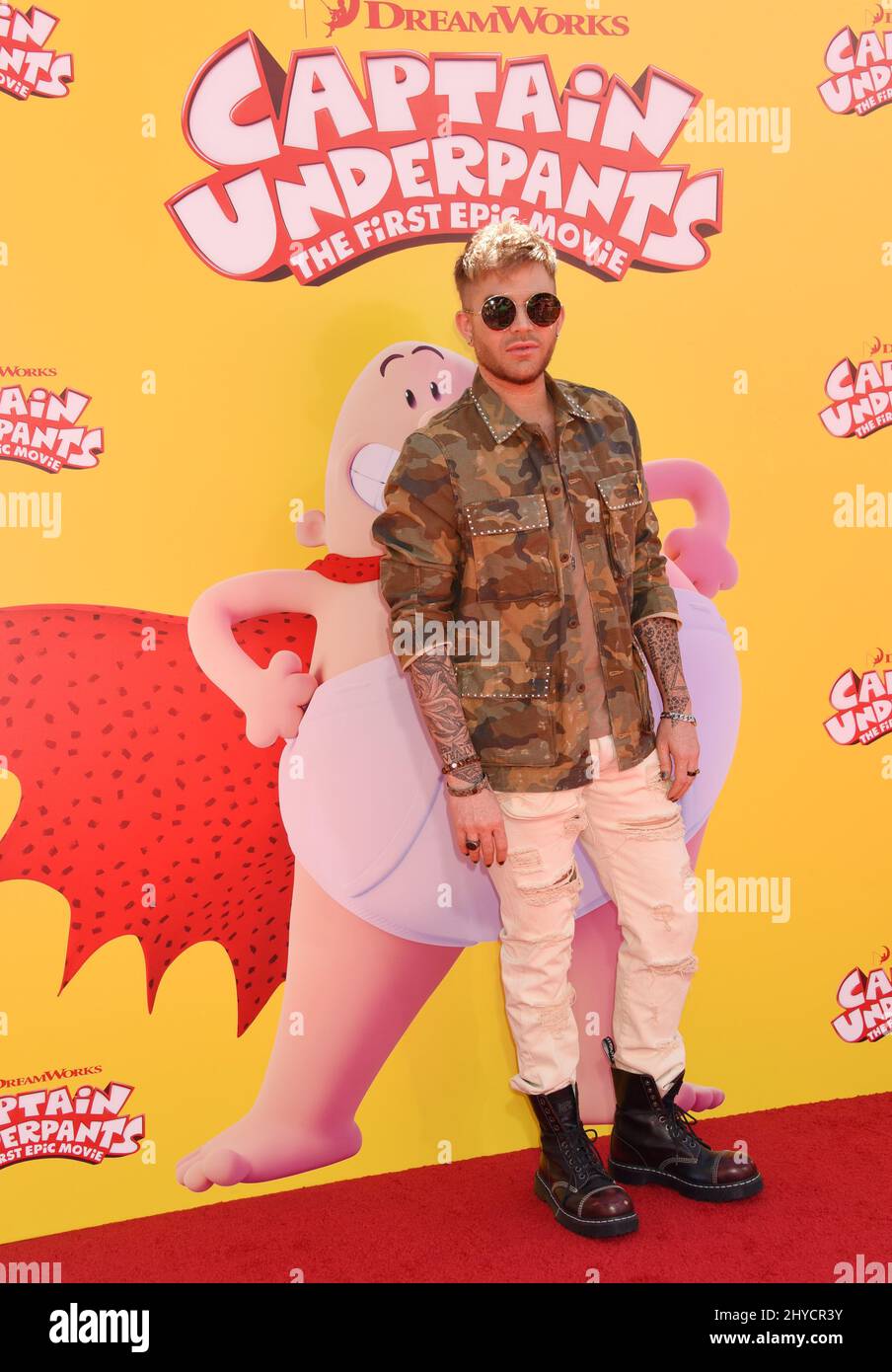 Adam Lambert assistant au sous-pantalon Captain : le premier film Epic à Los Angeles Banque D'Images