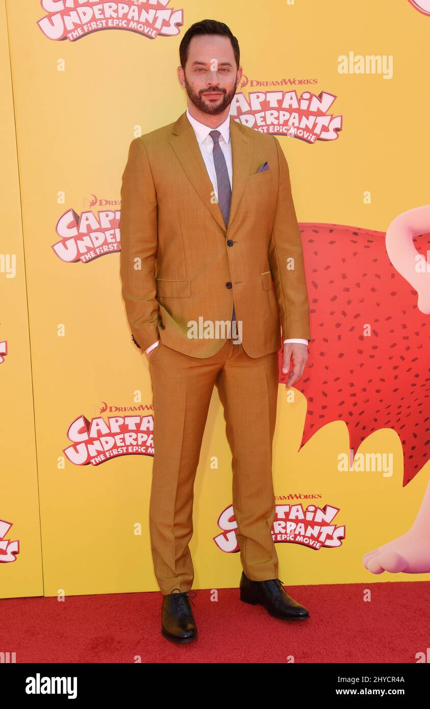 Nick Kroll participant au sous-pantalon Captain : le premier film Epic à Los Angeles Banque D'Images