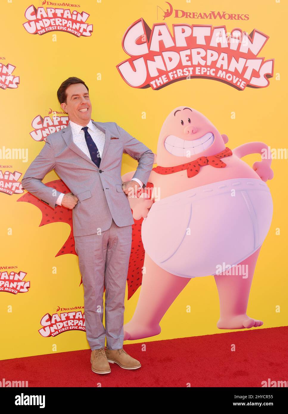 Ed Helms participant au sous-pantalon Captain : le premier film épique à Los Angeles Banque D'Images