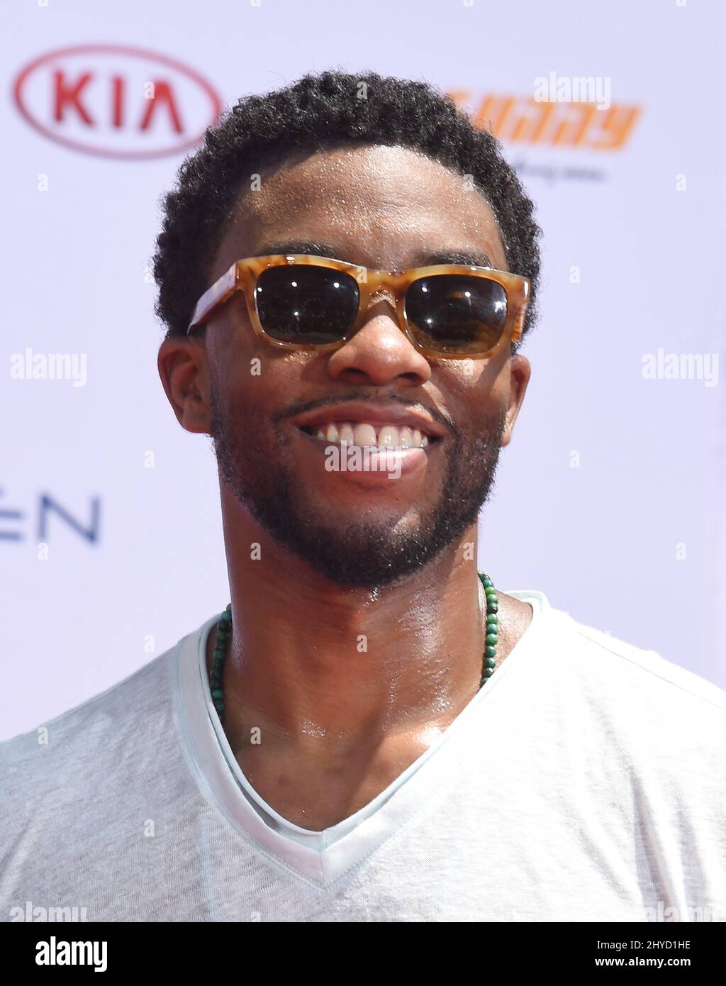 Chadwick Boseman assiste à la cérémonie de la main et de l'empreinte de Stan Lee qui a eu lieu au cinéma IMAX chinois de TCL Banque D'Images