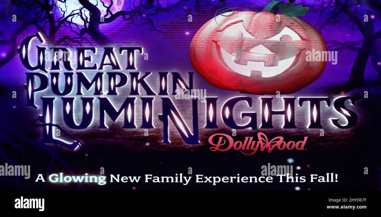 Ambiance au lancement de « Great Pumpkin LumiNights » au Dollywood's Celebrity Theatre à Pigeon Forge, États-Unis Banque D'Images