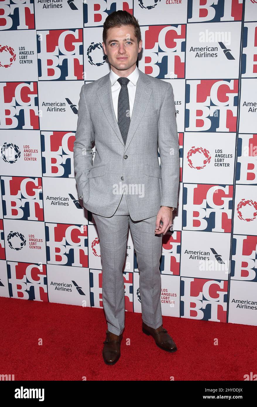 Robbie Rogers participe aux Gala Vanguard Awards 48th du LGBT Center, qui se tiennent à l'hôtel Beverly Hilton de Los Angeles, aux États-Unis Banque D'Images