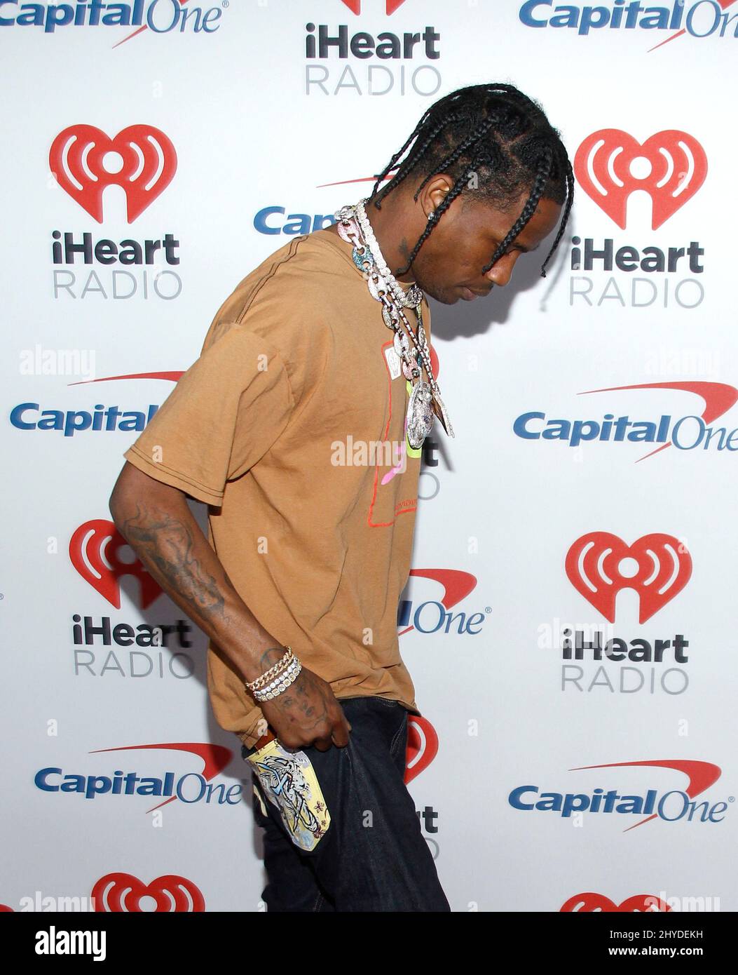 Travis Scott participe au festival de musique iHeart 2017 qui s'est tenu à la T-Mobile Arena de Las Vegas, aux États-Unis Banque D'Images