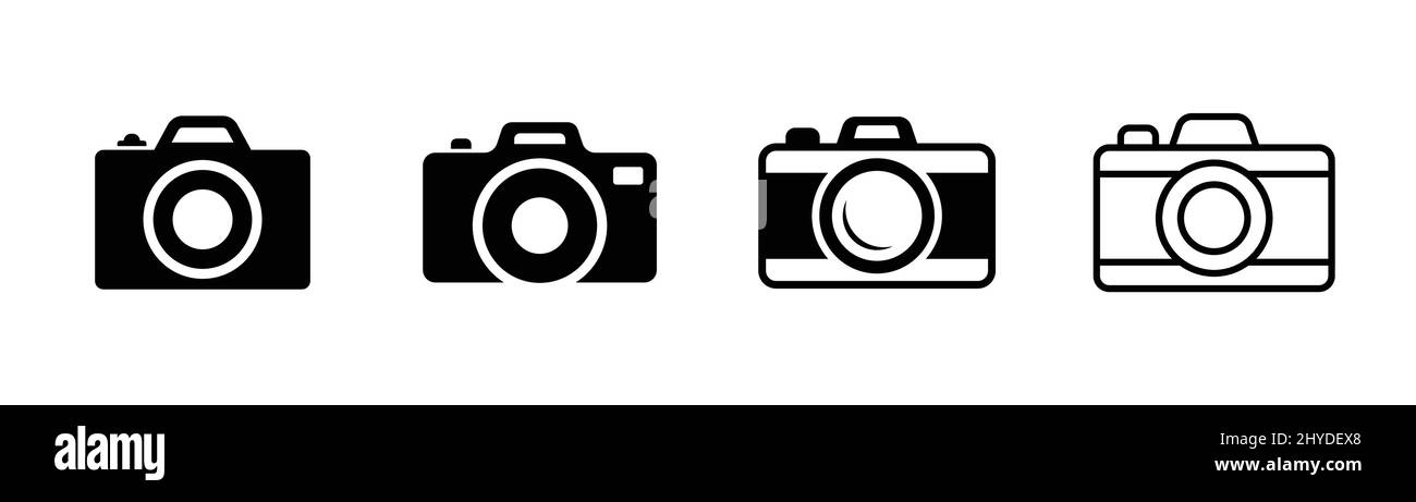 Élément de conception d'icône d'appareil photo adapté au site Web, à la conception d'impression ou à l'application Illustration de Vecteur