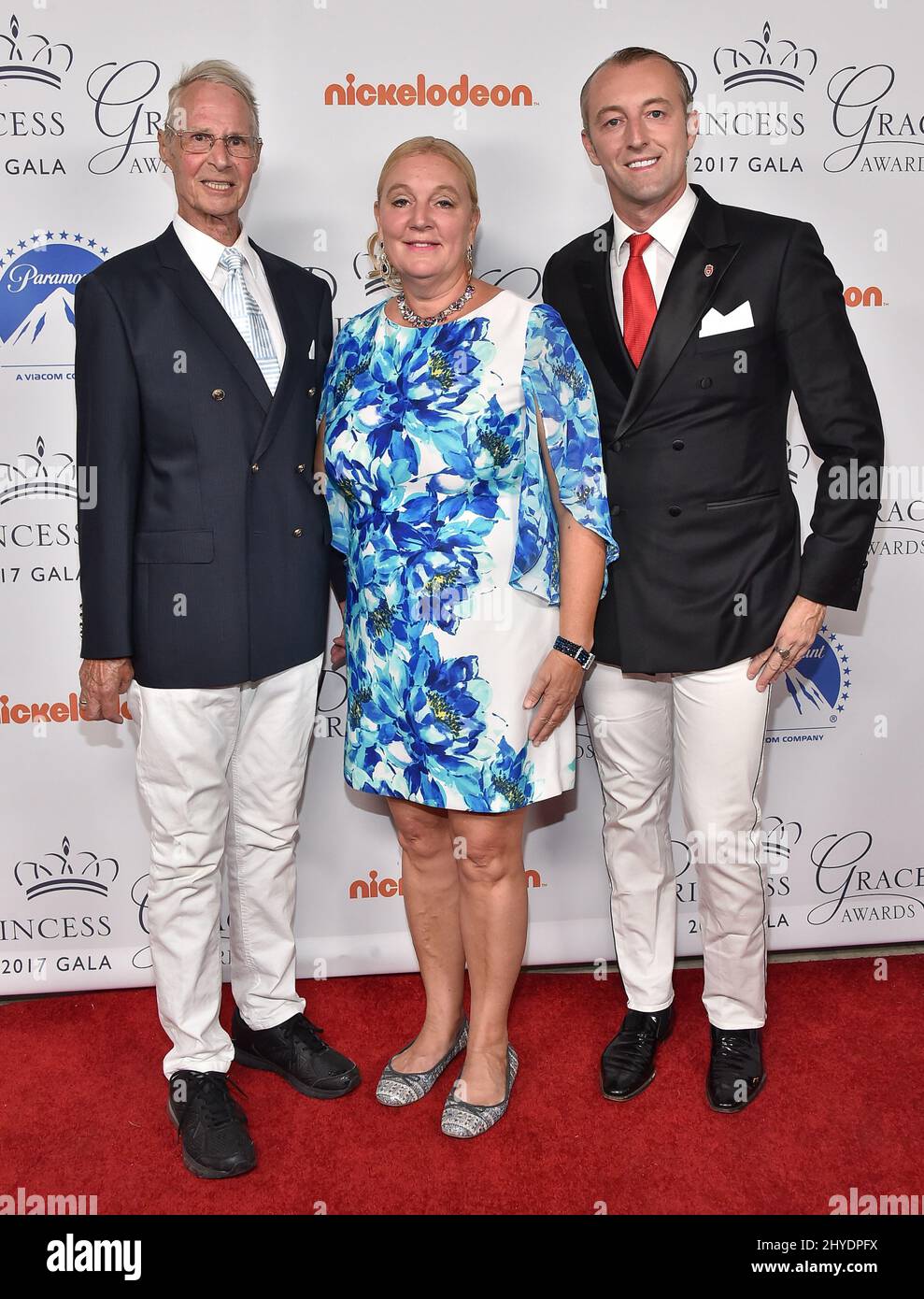 Le Prince MarioMax, le Prince Waldemar et la princesse Antonia Schaumburg participent à l'événement de lancement du gala des prix Princess Grace 2017 qui a eu lieu aux studios Paramount Banque D'Images