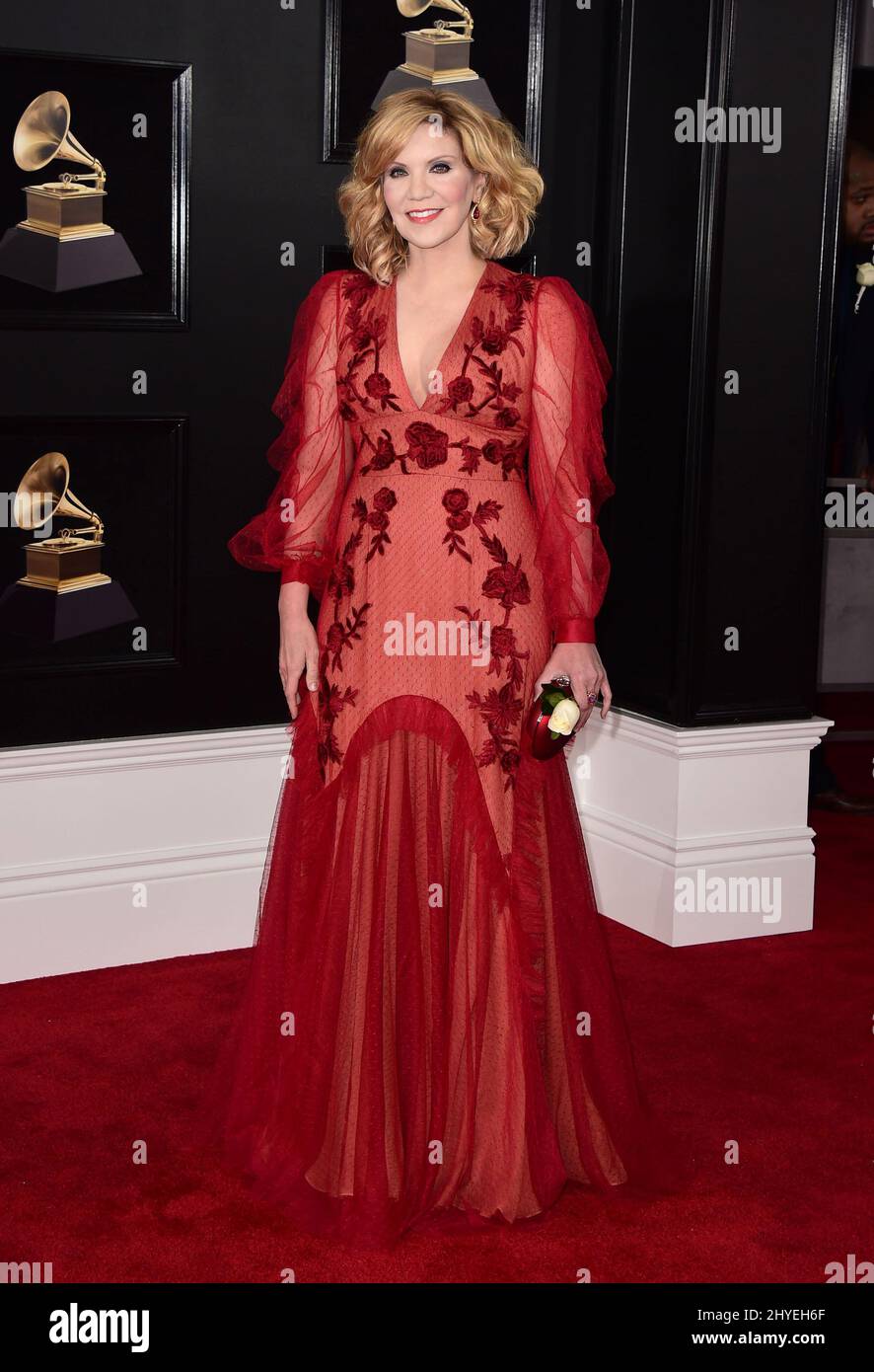 Alison Krauss lors des GRAMMY Awards 60th qui se sont tenus au Madison Square Garden le 28 janvier 2018 à New York, NY Banque D'Images