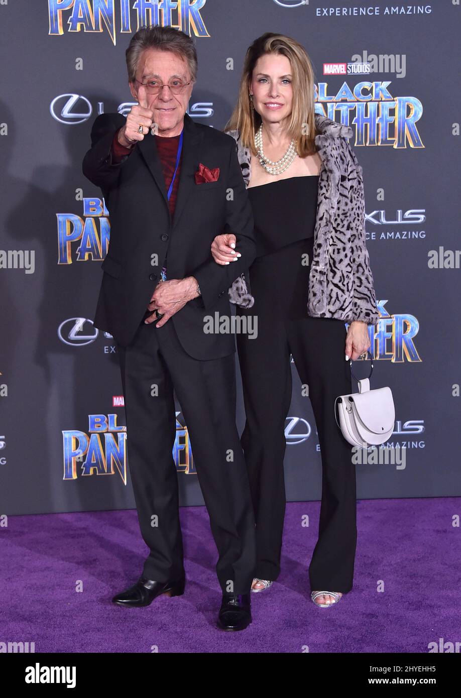 Frankie Valli et Jackie Jacobson à la première 'Black Panther' qui a eu lieu au Dolby Theatre le 29 janvier 2018 à Hollywood, États-Unis. Banque D'Images